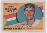 Sport Magazine 1960 Rookie Star - Ron Hansen [Poor to Fair]