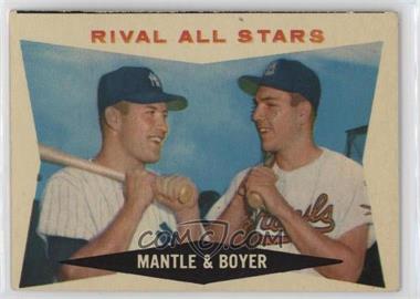 1960 Topps - [Base] #160 - Rival All-Stars (Mickey Mantle, Ken Boyer)