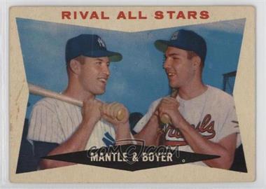 1960 Topps - [Base] #160 - Rival All-Stars (Mickey Mantle, Ken Boyer)