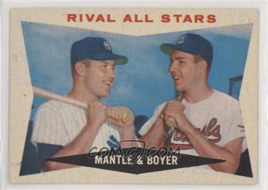 1960 Topps - [Base] #160 - Rival All-Stars (Mickey Mantle, Ken Boyer)