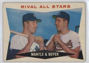 1960 Topps - [Base] #160 - Rival All-Stars (Mickey Mantle, Ken Boyer) [Good to VG‑EX]
