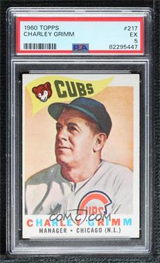 1960 Topps - [Base] #217 - Charlie Grimm [PSA 5 EX]