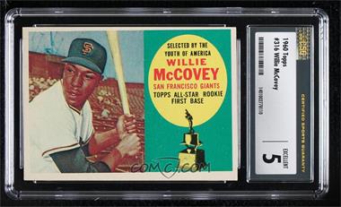 1960 Topps - [Base] #316 - Topps All-Star Rookie - Willie McCovey [CSG 5 Excellent]