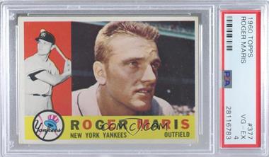 1960 Topps - [Base] #377.1 - Roger Maris (White Back) [PSA 4 VG‑EX]