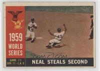 World Series - Game #1: Neal Steals Second (Charlie Neal) (Gray Back) [Good&nbs…