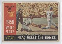 World Series - Game #2: Neal Belts 2nd Homer (Charlie Neal) (White Back) [Poor&…