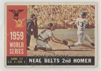 World Series - Game #2: Neal Belts 2nd Homer (Charlie Neal) (White Back) [COMC&…