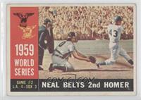 World Series - Game #2: Neal Belts 2nd Homer (Charlie Neal) (White Back) [Good&…