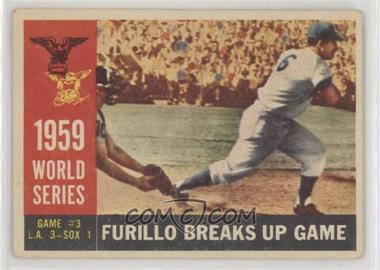 1960 Topps - [Base] #387.2 - World Series - Game #3: Furillo Breaks Up Game (Carl Furillo) (Gray Back)