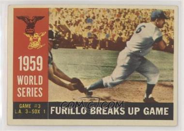 1960 Topps - [Base] #387.2 - World Series - Game #3: Furillo Breaks Up Game (Carl Furillo) (Gray Back) [Good to VG‑EX]