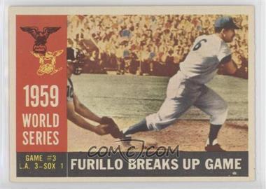 1960 Topps - [Base] #387.2 - World Series - Game #3: Furillo Breaks Up Game (Carl Furillo) (Gray Back)