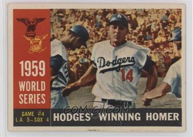 1960 Topps - [Base] #388.2 - World Series - Game #4: Hodges' Winning Homer (Gil Hodges) (Gray Back)