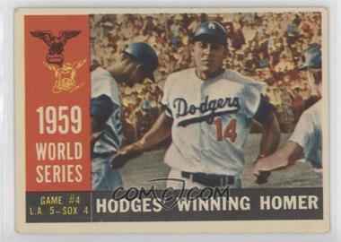 1960 Topps - [Base] #388.2 - World Series - Game #4: Hodges' Winning Homer (Gil Hodges) (Gray Back)