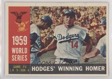 1960 Topps - [Base] #388.2 - World Series - Game #4: Hodges' Winning Homer (Gil Hodges) (Gray Back)