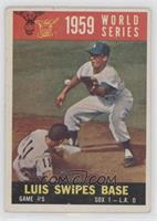 World Series - Game #5: Luis Swipes Base (White Back; Maury Wills fielding)