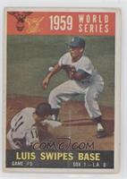 World Series - Game #5: Luis Swipes Base (White Back; Maury Wills fielding)