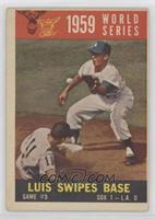 World Series - Game #5: Luis Swipes Base (Gray Back; Maury Wills fielding) [Goo…