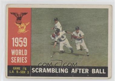 1960 Topps - [Base] #390.1 - World Series - Game #6: Scrambling After Ball (White Back) [Poor to Fair]