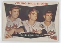 Young Hill Stars (Milt Pappas, Jack Fisher, Jerry Walker) (White Back)