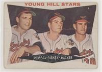 Young Hill Stars (Milt Pappas, Jack Fisher, Jerry Walker) (White Back) [Poor&nb…