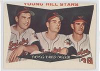 Young Hill Stars (Milt Pappas, Jack Fisher, Jerry Walker) (Gray Back) [Noted]