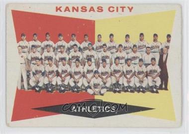 1960 Topps - [Base] #413.1 - 6th Series Checklist - Kansas City Athletics (White Back) [Good to VG‑EX]