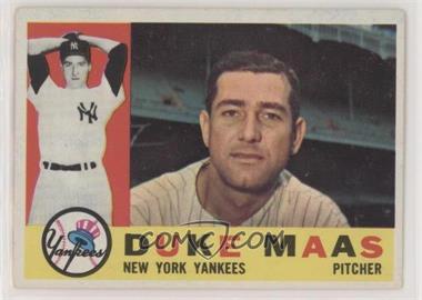 1960 Topps - [Base] #421.1 - Duke Maas (White Back)