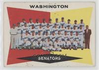 1st Series Checklist - Washington Senators [Good to VG‑EX]
