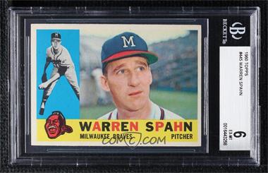 1960 Topps - [Base] #445 - Warren Spahn [BGS 6 EX‑MT]