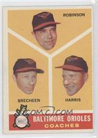 Baltimore Orioles Coaches (Eddie Robinson, Hal Brown, Lum Harris) [Noted]