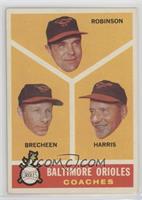 Baltimore Orioles Coaches (Eddie Robinson, Hal Brown, Lum Harris)