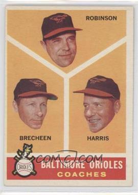 1960 Topps - [Base] #455 - Baltimore Orioles Coaches (Eddie Robinson, Hal Brown, Lum Harris) [Noted]