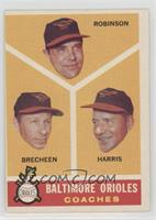 Baltimore Orioles Coaches (Eddie Robinson, Hal Brown, Lum Harris)