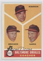 Baltimore Orioles Coaches (Eddie Robinson, Hal Brown, Lum Harris)