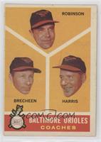 Baltimore Orioles Coaches (Eddie Robinson, Hal Brown, Lum Harris)