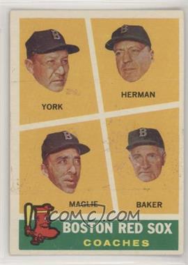 1960 Topps - [Base] #456 - Boston Red Sox Coaches (Rudy York, Sal Maglie, Del Baker, Billy Herman)