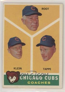 1960 Topps - [Base] #457 - Chicago Cubs Coaches (Lou Klein, Charley Root, El Tappe)
