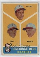 Cincinnati Reds Coaches (Reggie Otero, Cot Deal, Wally Moses) [Poor to&nbs…