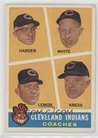 Cleveland Indians Coaches (Mel Harder, Jo-Jo White, Bob Lemon, Red Kress) [Poor…