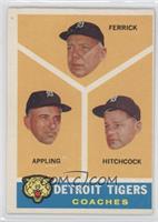 Detroit Tigers Coaches (Tom Ferrick, Billy Hitchcock, Luke Appling)