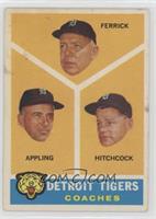 Detroit Tigers Coaches (Tom Ferrick, Billy Hitchcock, Luke Appling) [Poor …