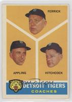 Detroit Tigers Coaches (Tom Ferrick, Billy Hitchcock, Luke Appling)