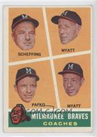 Milwaukee Braves Coaches (Bob Scheffing, Whit Wyatt, Andy Pafko, George Myatt)