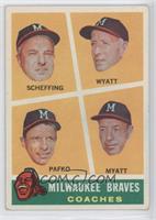 Milwaukee Braves Coaches (Bob Scheffing, Whit Wyatt, Andy Pafko, George Myatt) …