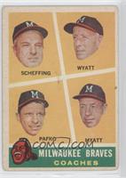 Milwaukee Braves Coaches (Bob Scheffing, Whit Wyatt, Andy Pafko, George Myatt) …