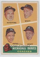 Milwaukee Braves Coaches (Bob Scheffing, Whit Wyatt, Andy Pafko, George Myatt) …