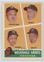 Milwaukee Braves Coaches (Bob Scheffing, Whit Wyatt, Andy Pafko, George Myatt)