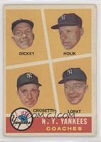 N.Y. Yankees Coaches (Bill Dickey, Ralph Houk, Frank Crosetti, Ed Lopat) [Good&…