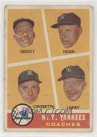 N.Y. Yankees Coaches (Bill Dickey, Ralph Houk, Frank Crosetti, Ed Lopat) [Poor&…