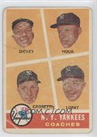 N.Y. Yankees Coaches (Bill Dickey, Ralph Houk, Frank Crosetti, Ed Lopat) [Poor&…